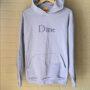 Dime hoodie purple chenille terry Logo sweatshirt large unisex